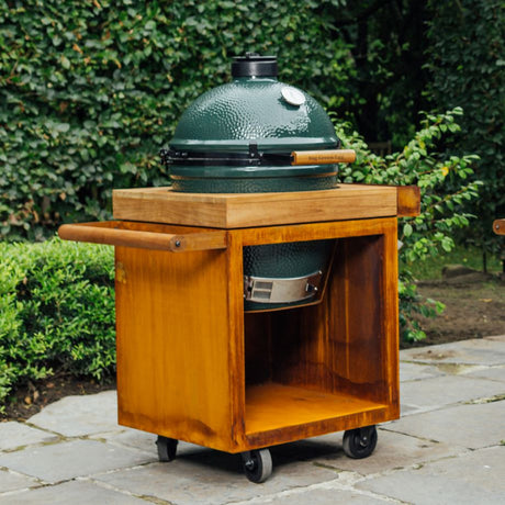 OFYR KAMADO TABLE CORTEN PRO TEAK WOOD BGE