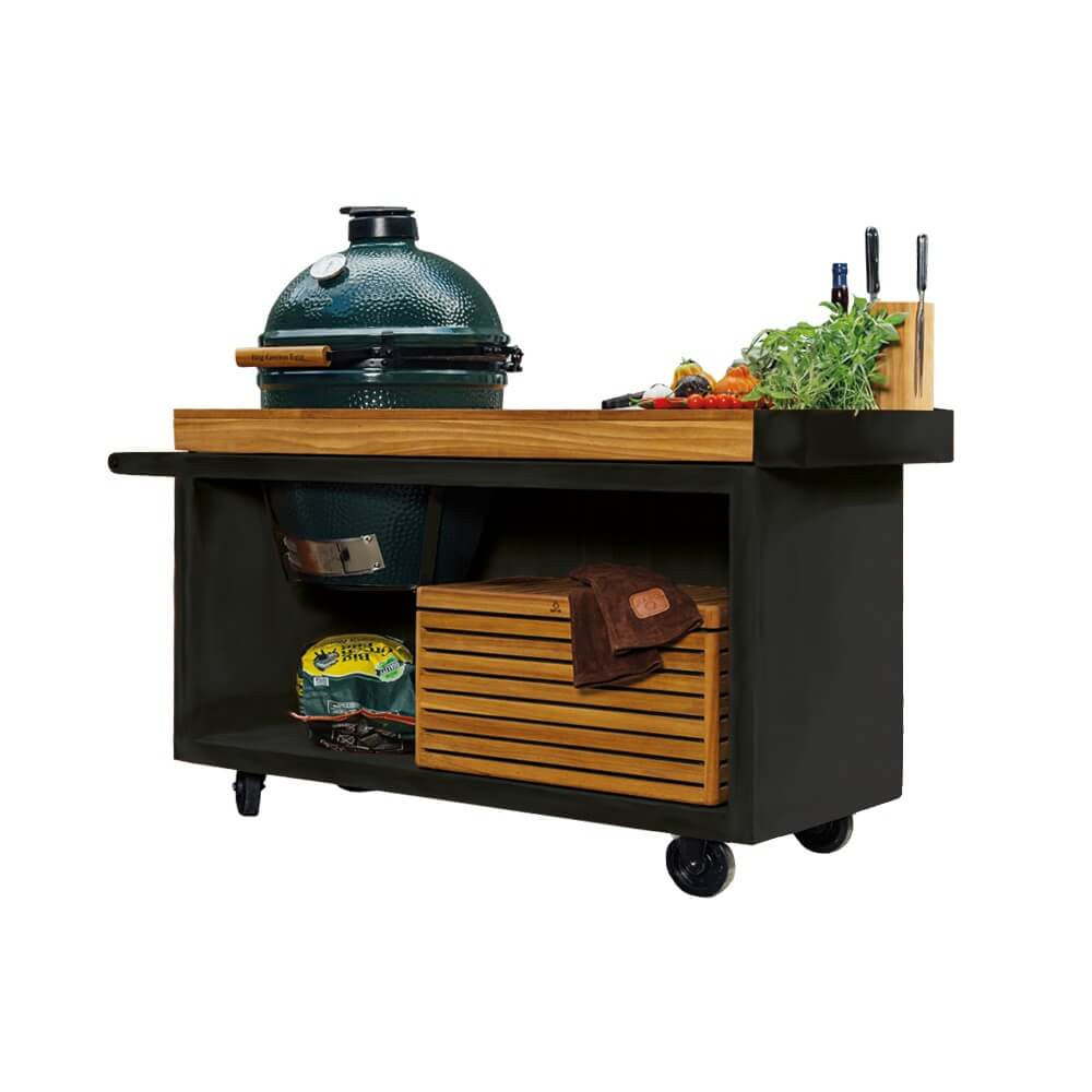 OFYR KAMADO BLACK 135 PRO TEAK WOOD BGE