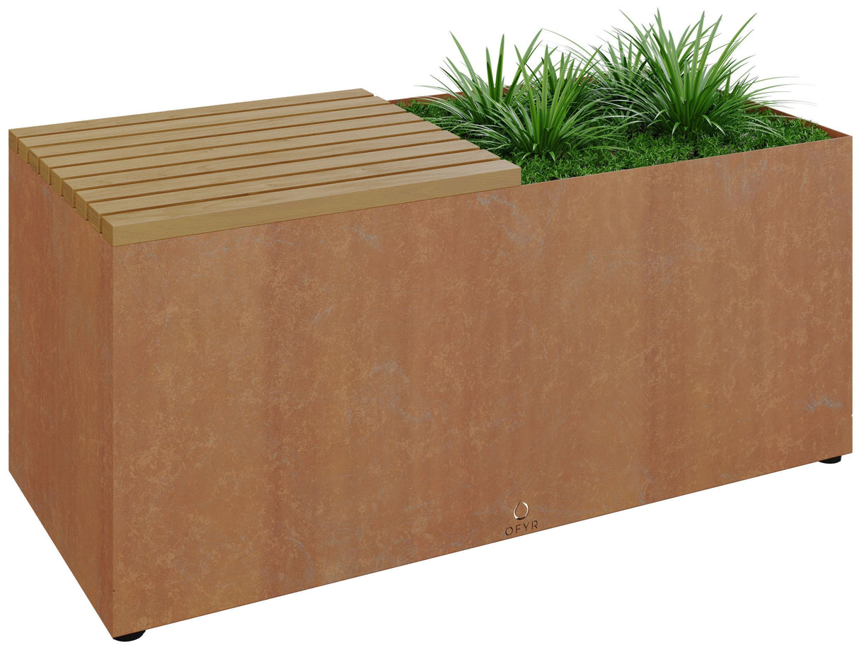 CORTEN GARDEN BENCH