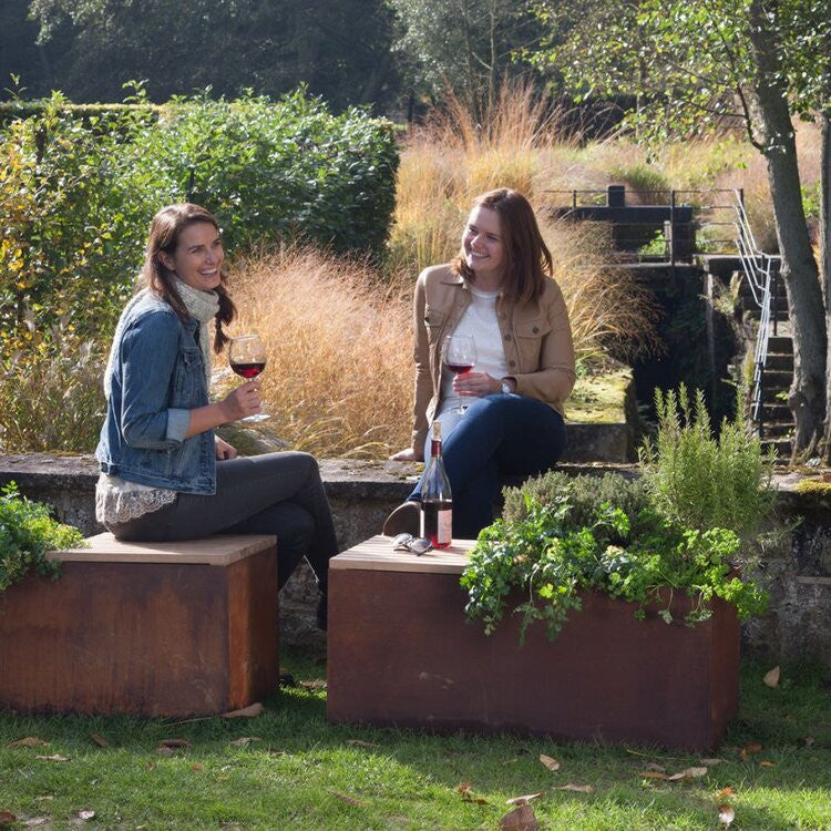 CORTEN GARDEN BENCH